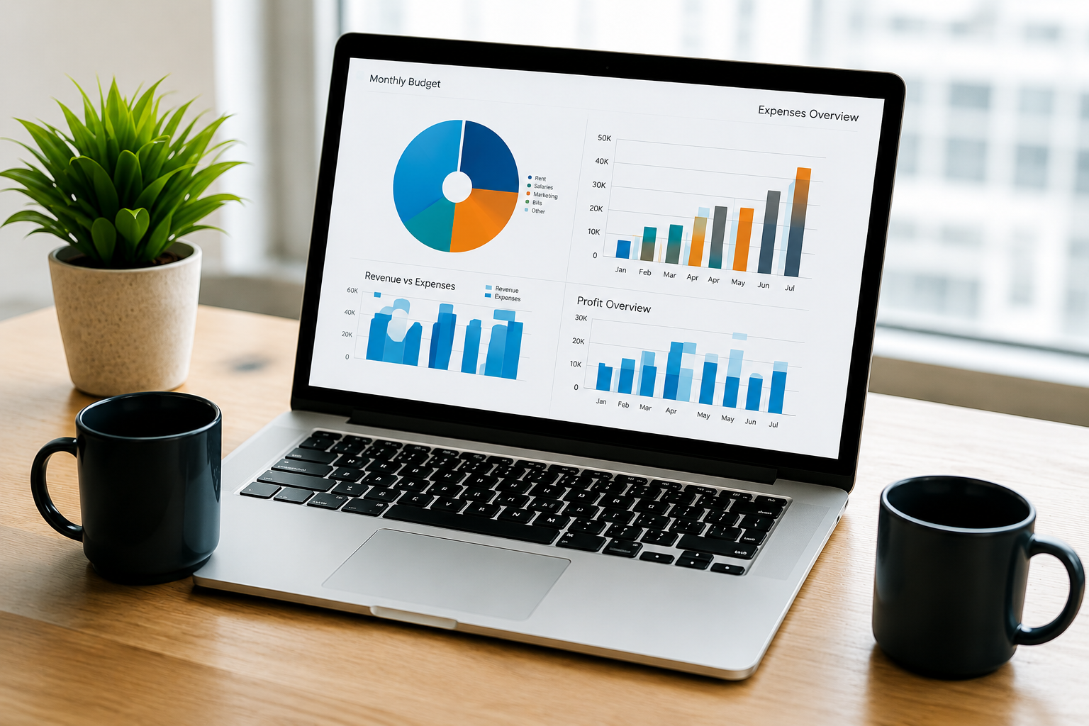 Financial performance dashboard