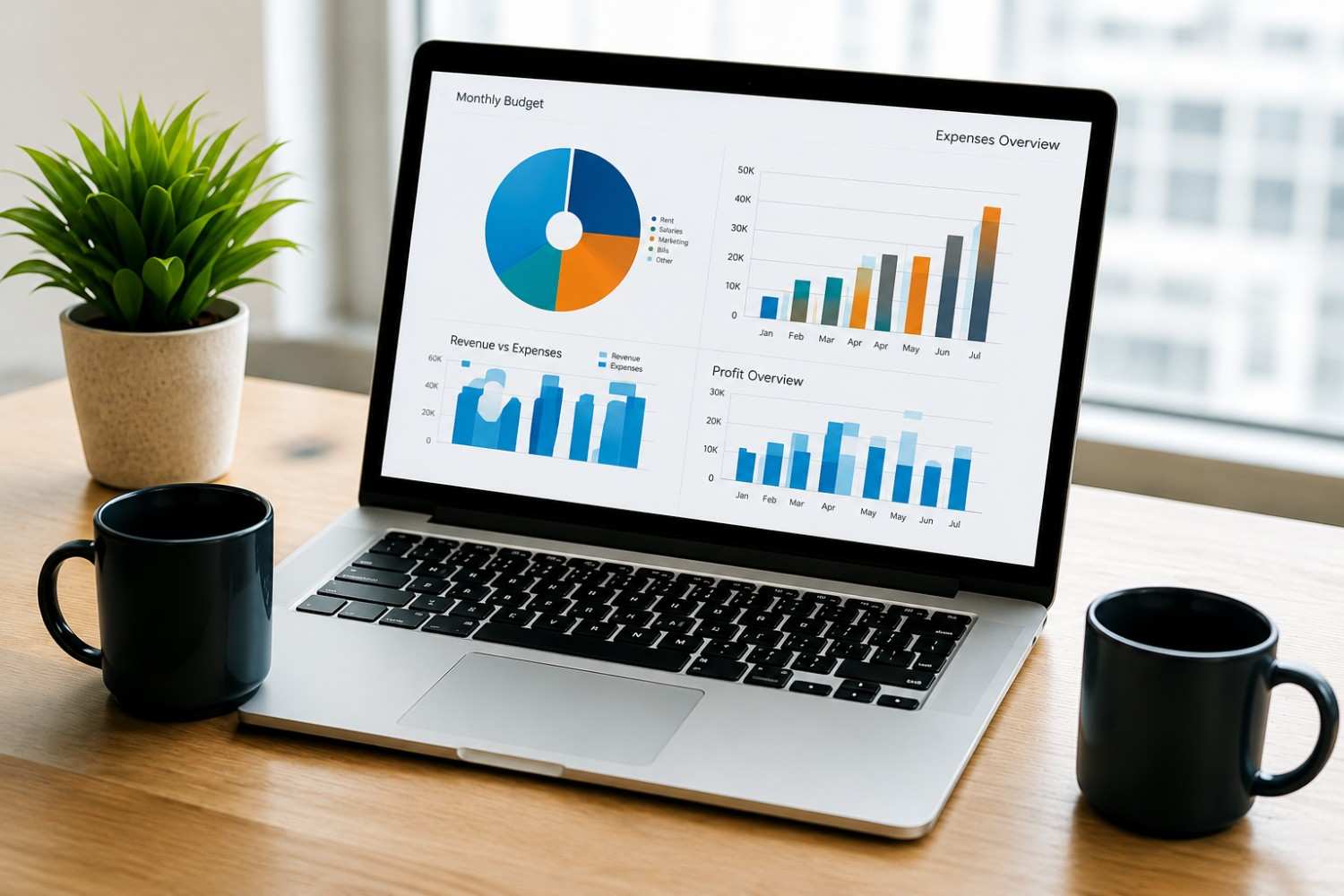 Financial performance dashboard